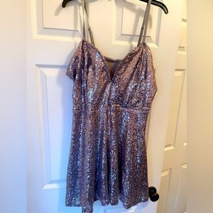 Silver Sequin Dress